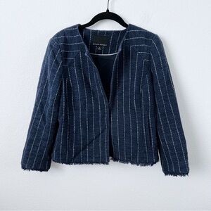 Banana Republic Collarless Boucle Jacket